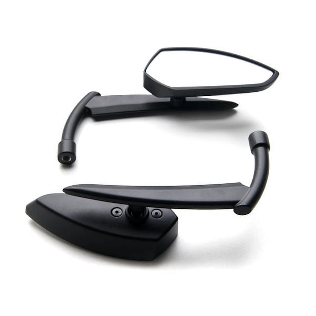 Krator Custom Rear View Mirrors Black Pair w/Adapters Compatible with Victory Hammer 8-Ball