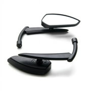 Krator Custom Rear View Mirrors Black Pair w/Adapters Compatible with Victory Ness Jackpot Arlen Series