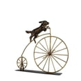 thumbnail image 1 of Sagebrook Home Metal 18"H Dog On Bicycle Decor, Gold, 1 of 2
