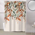 thumbnail image 5 of Fabric Shower Curtain Plants Seasonal Farmhouse Style Leaves Linen Texture Shower Curtains with 12 Hooks Waterproof Machine Washable Bath Curtains for Bathroom, 60 x 72in, 5 of 6