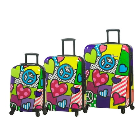 UPC 812836027737 product image for Mia Toro ITALY M By Mia Toro Peace And Love Hardside 3 Piece Luggage Set | upcitemdb.com