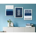thumbnail image 2 of Blue Canavs Wall Art for Living Room Decor 3 Pieces Abstract Blue and White Painting Canvas Print Framed Artwork Set for Bedroom Decor Navy Blue Canvas Wall Decor, Ready to Hang, 12x16 Inch, 2 of 6