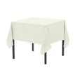 thumbnail image 1 of Pomp Ivory 52" x 52" Inch Square Premium Polyester Tablecloth | Wrinkle + Stain Resistant Easy Care Fabric | Fits Square or Round Table, 1 of 4