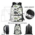 thumbnail image 6 of HUIACONG White Tractor Pattern Backpack for Daily School Use Multi Compartment Wear‑Resistant Large Capacity for Elementary Middle School Kids, 6 of 6