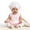 Pink, variant on Ylsteed Newborn Little Chefs Photography Clothes Embroidered Aprons Girl Boy Baby Chef Hats Bib Suitable For Taking Picturess Props 0-12 Months