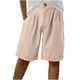 thumbnail image 1 of Mujeres Pantalones de Verano Ligero Casual Suelto Pantalones Cortos con Bolsillos, Cordón Cintura Elástica para el Uso Diario, Fiesta Y Vacaciones, 1 of 5