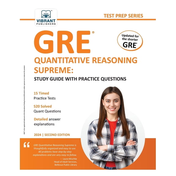 Pre-Owned GRE Quantitative Reasoning Supreme: Study Guide with Practice Questions (Paperback) 1636512089 9781636512082