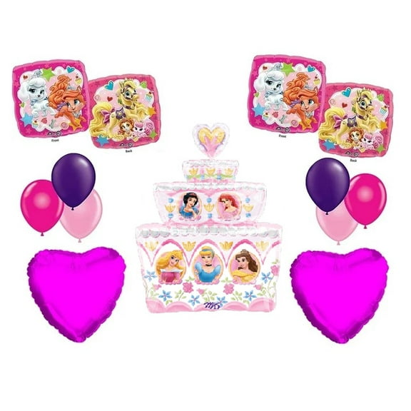 Disney Princess Cake Ariel Cinderella Palace Pets Birthday Party Balloon Set