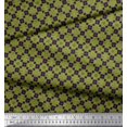 thumbnail image 3 of Soimoi Poly Georgette Fabric Check & Floral Artistic Printed Fabric 1 Yard 52 Inch Wide, 3 of 3