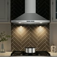 thumbnail image 6 of 36 in. 380 CFM Ducted Wall Mount Range Hood in Stainless Steel with LED Lighting and Permanent Filters, 6 of 14