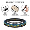 thumbnail image 3 of Kdxio Abstract Starry Sky Print Elastic Stretch Steering Wheel Cover,Auto Steering Wheel Cover,15 Inch Anti-Slip,Warm in Winter and Cool in Summer,Fit Suvs,Vans Cars,Trucks, 3 of 5