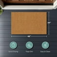 thumbnail image 2 of Barnyard Designs Natural Coco Coir Heavy Duty Backing Doormat - Large Cute Non-Slip Front Door Welcome Mat for Outside Entrance or Porch Entry, Brown (30x48, Plain Brown), 2 of 6