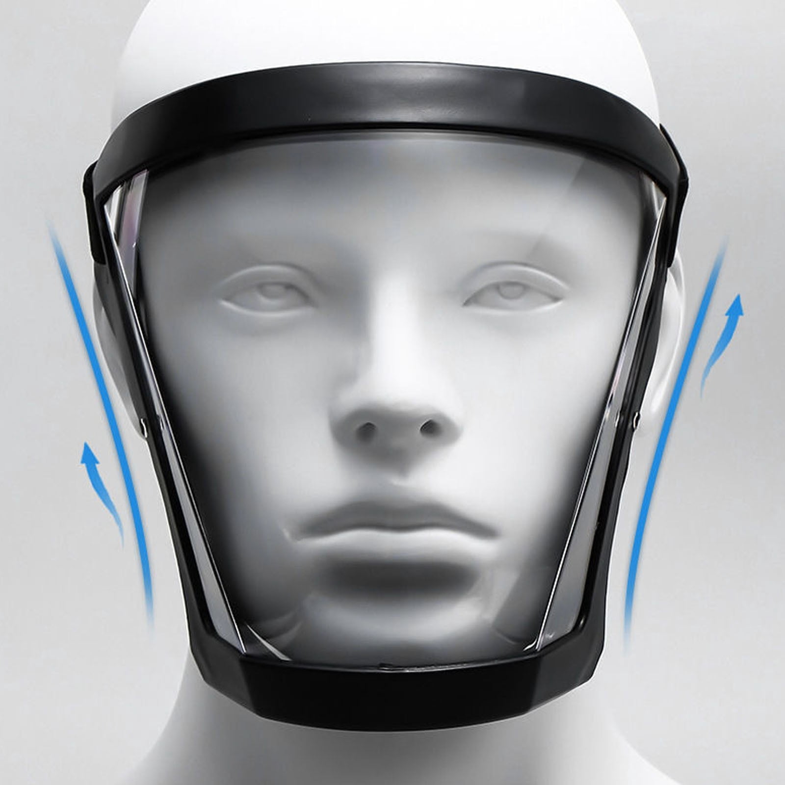 Piwvid Full Coverage Anti-Fog Clear Face Shield, Lightweight Transparent Plastic Safety Visor, Anti-Splash Dustproof Protective Gear for Daily Outdoor and Indoor Public Use