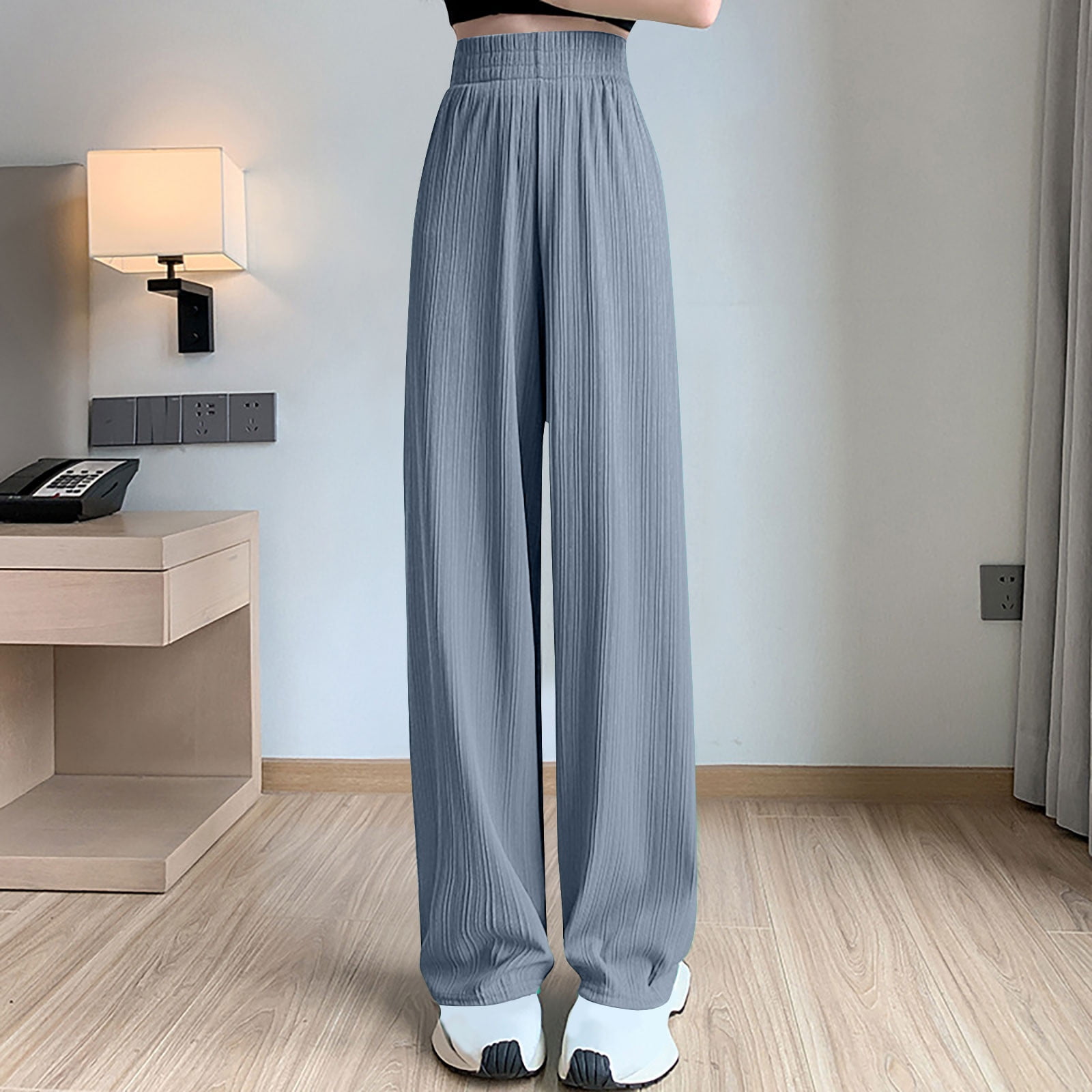 Wide Leg Pants Womens Pants Plus Size Silk Pants Fankiway Silk