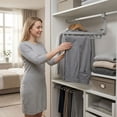 thumbnail image 5 of Sliding Pants Rack Closet Organizer Pull Out Trouser Rack Wardrobe Storage Rack for Pants Jeans Ties Scarves Space Saving Closet Organizer, 5 of 6