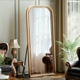 thumbnail image 6 of AUROMIR 69"x28" Arched Full Length Mirror Vintage Decor Mirror Floor Mirror, Antique Gold, 6 of 6