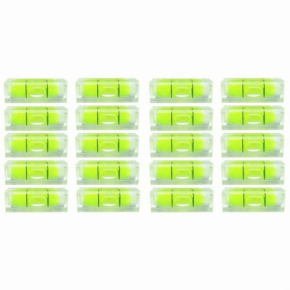 20Pcs Mini Bubble Spirit Level 10X10X29mm Square Levels for Wall Frames Art Displays Picture Hanging RV Tripod Measuring