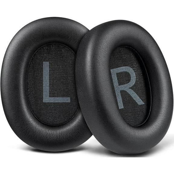 SOULWIT Earpads for TOZO HT2/HT3 Headphones, Ear Pads Cushions with Softer Protein Leather, Noise Isolation Foam - Black