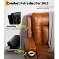 thumbnail image 6 of Triple Motor Power Lift Recliner Chair with Adjustable Lumbar Support, Lay Flat Recliner for Elderly, Breathable Black Lift Chair Leather Recliner, Massage & Heating, USB Ports, Cup Holders, 6 of 7
