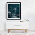 thumbnail image 3 of Night in Aurel Vlaicu, Arad 01 - Arad Județul Arad Romania Photography Black Framed Wall Art Print 16 x 20 inches, 3 of 4