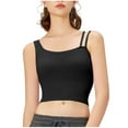 thumbnail image 2 of mfyjkho Camisetas Sin Mangas Para Mujer, Camisetas Sin Mangas De Cuello Redondo Para Mujer, Cómodas, Lisas, Informales, Regulares Tops Para Mujer M, 2 of 3