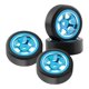 thumbnail image 2 of ruedas de oruga rc 4 Uds. de accesorios para neumáticos de repuesto, modelo de Control remoto, Kit de llantas de rueda de Metal RC para K989 K969 P939 284131 Crawler , Azul azul Magideal ruedas de oruga rc, 2 of 7