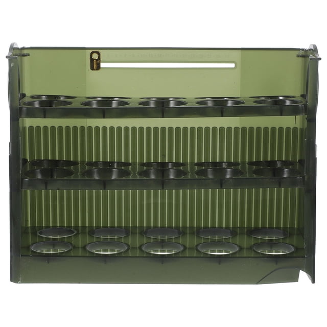 unbranded Porta Huevos De Plástico Verde Para Refrigerador Con 3 Niveles Ideal Para Cocina Y Organización