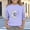 Purple, variant on Big Kids Girls Navy 3/4 Sleeve Shirt Casual Crewneck Top Stretchy Soft Tee Cute Butterfly Flower Graphic,Size 4-5T