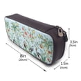 thumbnail image 3 of Lsque Chinoiserie Floral Palm Tree Printed Big Capacity PU Leather Pencil Case Large Pencil Pouch Stationery Pen Bag Pencil Holder for Teen, 3 of 6