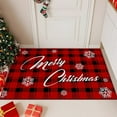 thumbnail image 2 of Merry Christmas Tree Welcome Doormat, Winter Christmas Low-Profile Non-Slip Decorative Mat for Indoor OutdoorBuffalo Plaid Door mat, 2 of 6