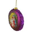 thumbnail image 4 of 4" Mary and Baby Jesus Sequin Religious Christmas Glass Disc Ornament, 4 of 5