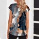 thumbnail image 2 of Blusas para las Mujeres Casual Manga Corta V-Cuello Impreso Top, Suéter Camiseta para Todas las Estaciones de Uso Diario, 2 of 6