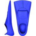 thumbnail image 2 of Aletas de natación azules, aletas de entrenamiento de natación para niños para natación de regazo, tamaño de viaje con bolsa de malla, aletas de natación de silicona para niños, adolescentes, 2 of 5
