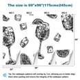 thumbnail image 3 of Peel and Stick Wallpaper Aperol Spritz cocktail glass alcoholic drink sketch hand Modern Art Wall Mural Decor Self Adhesive and Removable 69in x 98in, 3 of 8