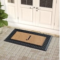 thumbnail image 2 of A1 Home Collections Paisley Rubber and Coir Outdoor Doormat, Non-Slip Backing, Black/Beige 23 x 38, 2 of 7