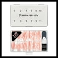 thumbnail image 5 of Salon Perfect Artificial Fake Press On Nail Tips, 304 Gel X-Tension, French, Medium Almond, File, and Glue Included, 120 Nails, 5 of 9