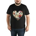 thumbnail image 4 of Men's Graphic TeeFlowers (11) Letter Print T-Shirts Round Neck Short Sleeves Sizes XS-5XL Summer Daily Casual Tops, 4 of 5