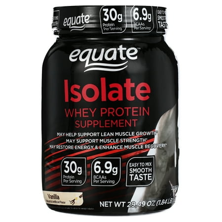 Equate Isolate Whey Protein Supplement, Vanilla, 1.84 lb