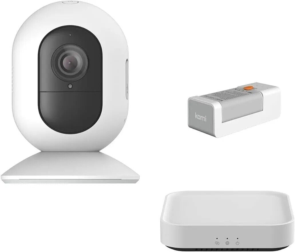 Kami 1080P Wire-Free Home Camera Kit, Wireless Outdoor Battery Security Camera