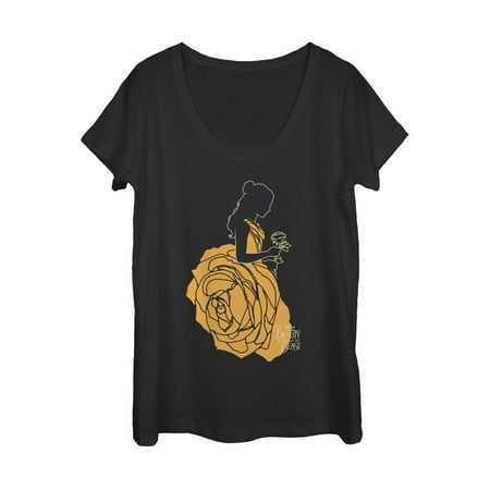 Beauty and the Beast Women's Rose Dress Scoop Neck (The Best Dares For Adults)
