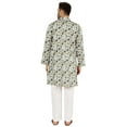 thumbnail image 4 of Atasi Indian Designer Kurta for Men Printed Long Sleeves Summer Ethnic Long Shirt, 4 of 7