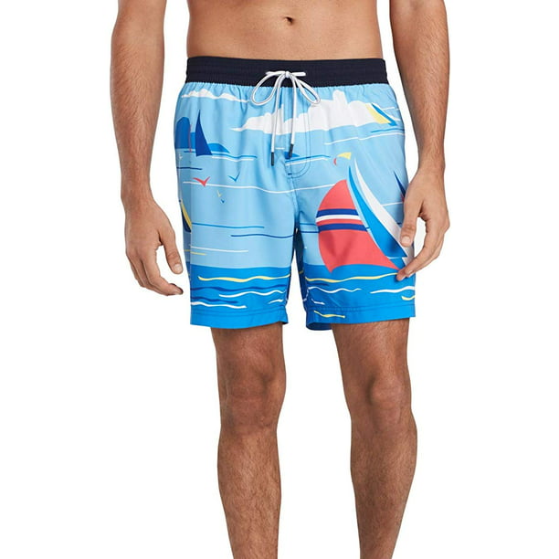 Tommy Hilfiger Swimwear Sailboat Printed Flex Trunks, Blue 2XL - NEW - Walmart.com