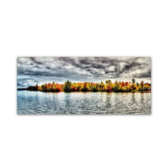 Trademark Fine Art Masters Fine Art Fall Colors in The Adirondacks - New York Canvas Wall Art - 14x32