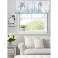 thumbnail image 4 of Blue Sea Turtles Stars Corals Valances for Windows,Kitchen Valance Rod Pocket Short Curtain, Vintage Marine Life Valance Curtain Window Valances for Bedroom Bathroom Living Room 42x18in, 4 of 9