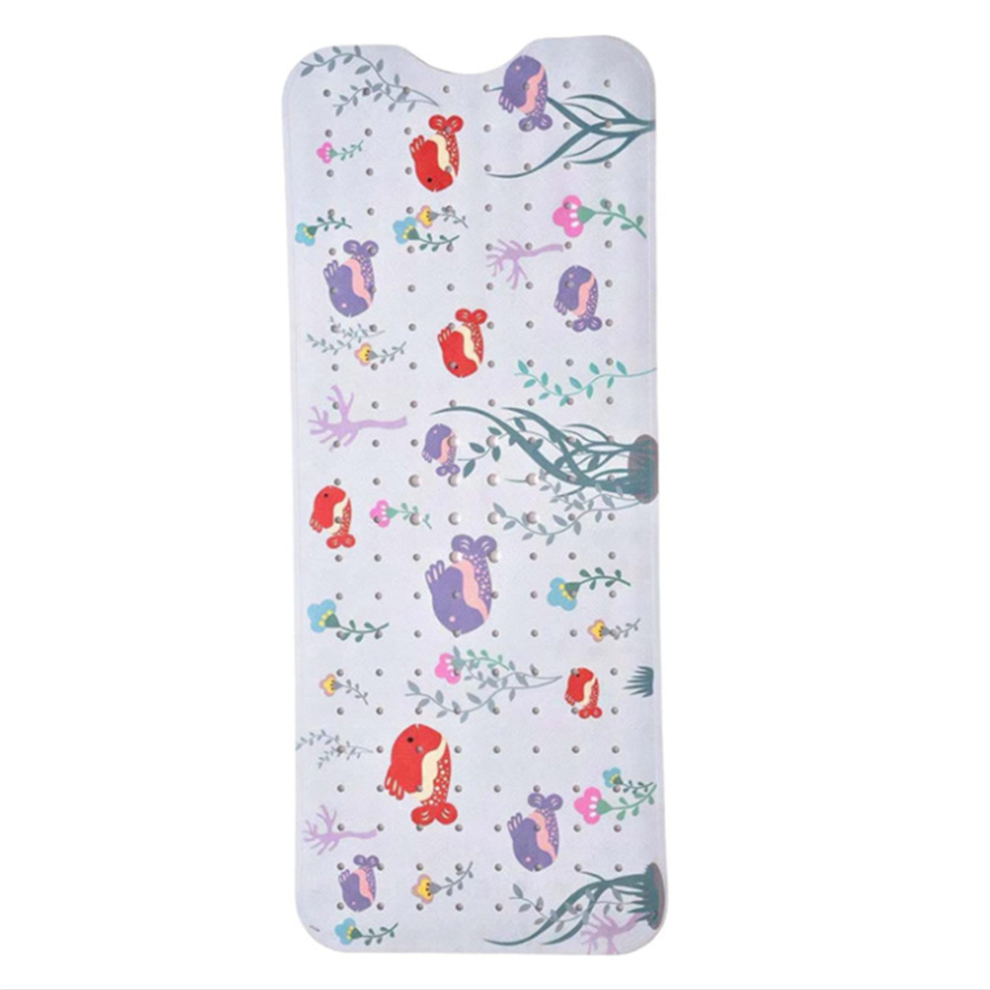 Ocean Fish Bathroom Rug for Kids, Underwater Sea Non Slip Bath Mat with