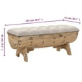 thumbnail image 2 of vidaXL Storage Bench 40.6" Solid Wood Fir, 2 of 5