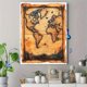 thumbnail image 4 of Qisvanset Framed Canvas Wall Art 12x16 Inch Mark Vintage World Map Bible Verse Home Mural Art, 4 of 5