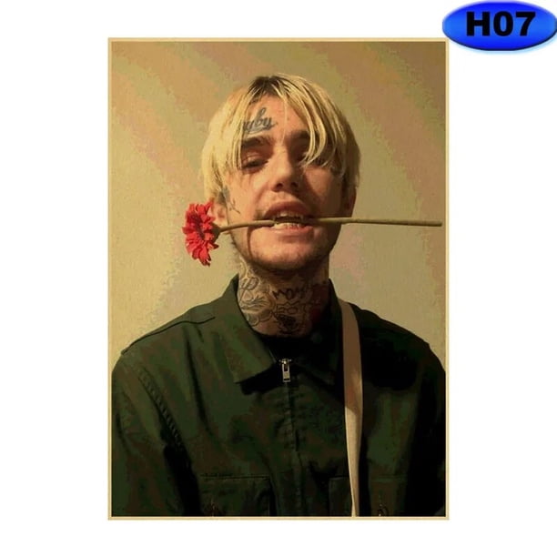 Póster de rapero de Hip Hop Lil Peep, pegatinas de pared, papel Kraft, póster de cantante Vintage, decoración del hogar, pintura, Mural, imágenes