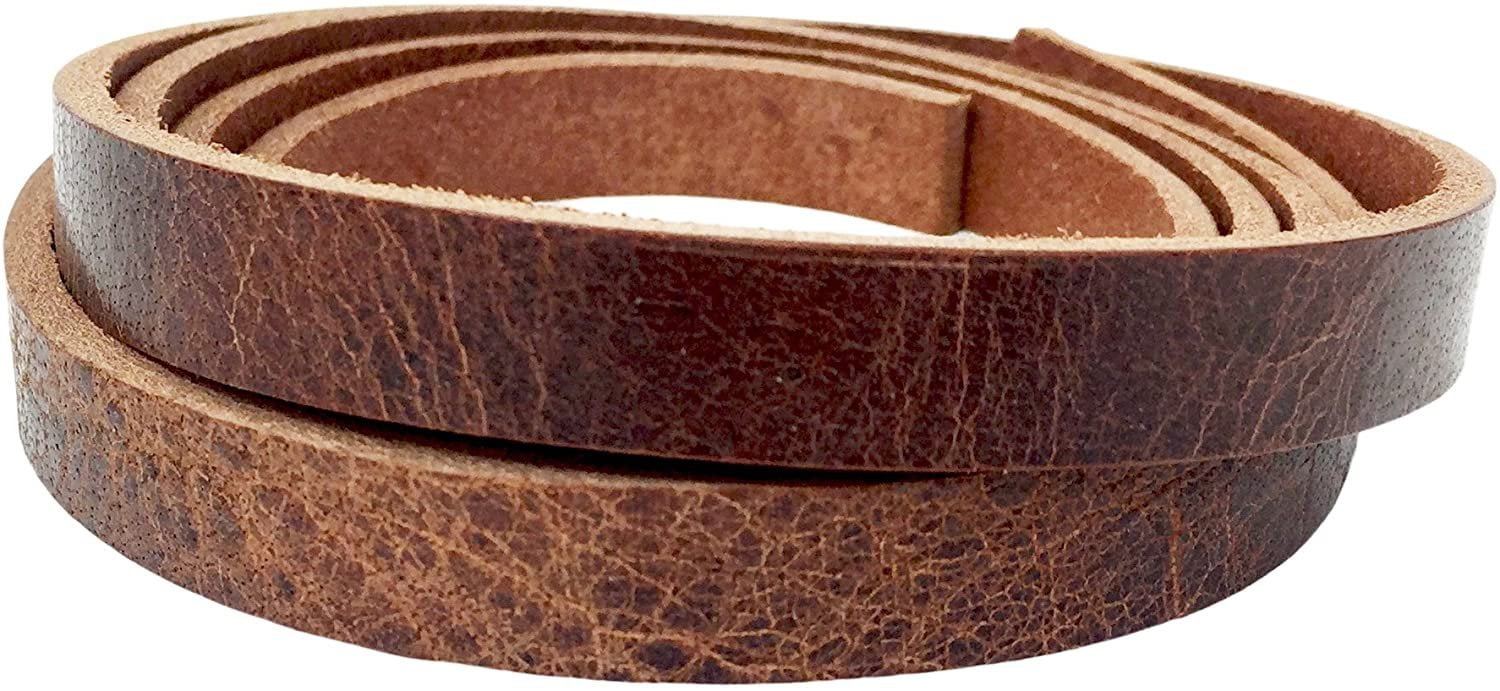 3/4, Vintage Tan Springfield Leather Companys Buffalo Leather Strips 