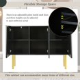thumbnail image 3 of Juiluna Minimalism Sideboard Buffet Cabinet Accent Cabinet with 3 Doors Shelves Buffet Cabinet for Entryway Kitchen, 3 of 9